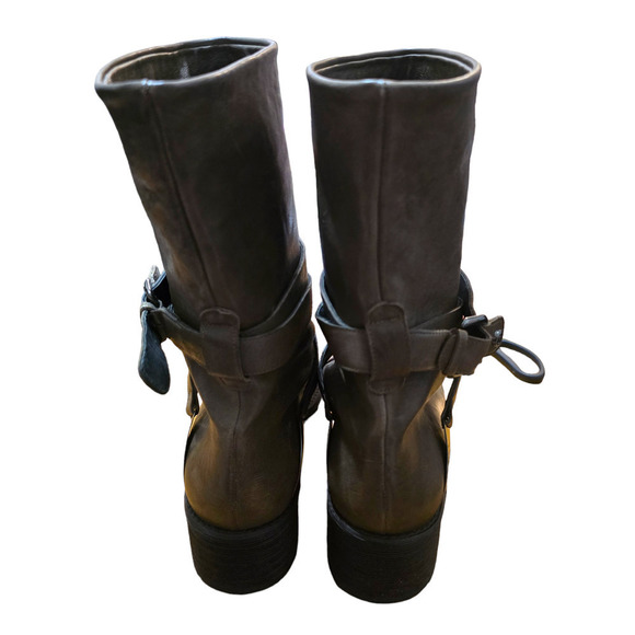 Stuart Weitzman Brown Mid Calf Rustic Boots size 9.5N 9.5 narrow - Picture 5 of 8